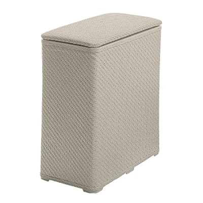 Image of Gedy by Nameeks Ambrogio Laundry Basket Beige 2038 Contemporary Italian Bathroom Accessories Set