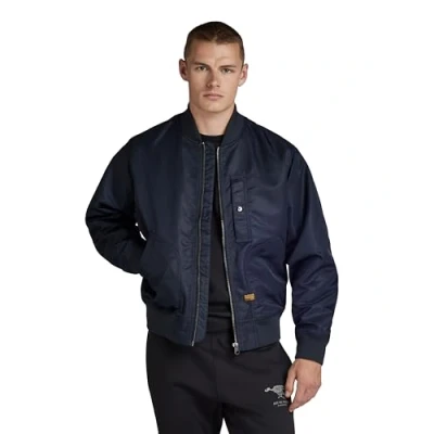 Image of G STAR RAW Men&#039;s Deck Bomber Jacket, Blue (salute D24754 C143 C742), XS