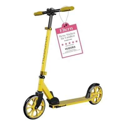 Image of HUDORA scooter up 200 Quiet aluminium for to 100kg Adjustable in height &amp; foldable kick Jolt free children / teenagers adults