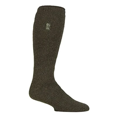 Image of HEAT HOLDERS Mens Long Gardening Socks Thermal &amp; Breathable Outdoor Knee High (6 11, Forest Green)
