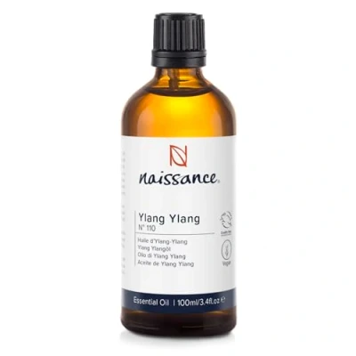 Image of Naissance Ylang Essential Oil (No. 110) 100ml Pure, Natural, Cruelty Free, Steam Distilled and Undiluted for Use in Aromatherapy, Massage Blend &amp; Diffusers