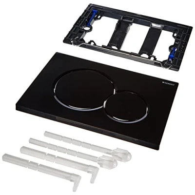 Image of Geberit 115.770. DW. 5 Sigma01 Flush Plate, Plastic Handle, Jet Black RAL9005