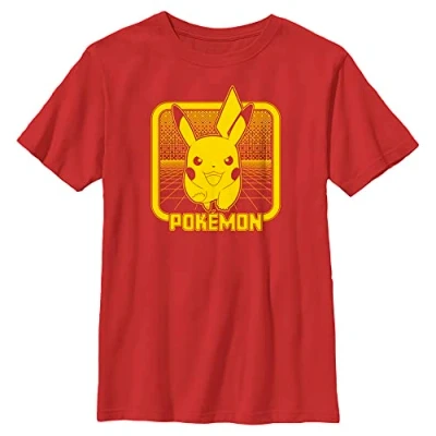 Image of Fifth Sun Kids&#039; Digital Pikachu T Shirt, Red, XS