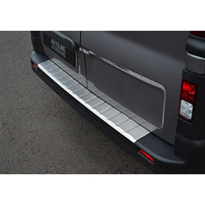 Image of Brushed Bumper Protector Sill Trim Cover To Fit Trafic (2014+)
