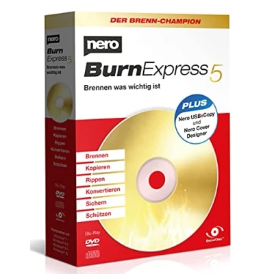 Image of Nero Burn Express 5 Burning Copy Ribs Convert Secure Protect