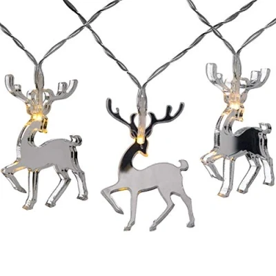 Image of WeRChristmas 20 Reindeer LED Light String, Mirror, 3m