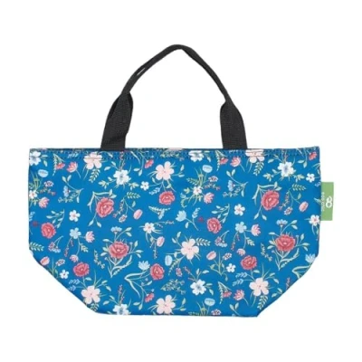 Image of ECO CHIC Lightweight Foldable Insulated Lunch Bag Water Resistant Cooler (Floral Navy)
