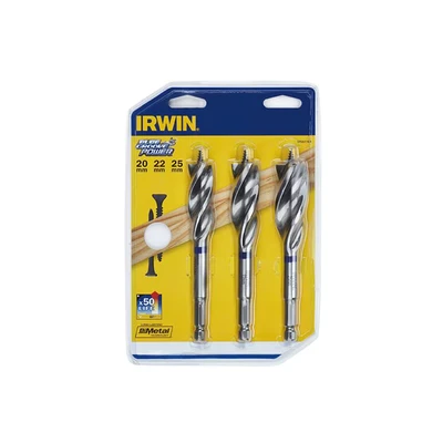 Image of Irwin Blue Groove Wood Power Bit Set, 3 Piece 20 22 &amp; 25mm IRW10507764