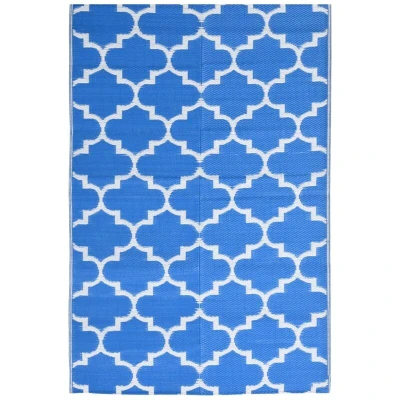 Image of vidaXL Outdoor Rug ARAKIL Blue 190x290 cm PP