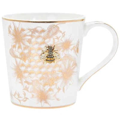 Image of Lesser &amp; Pavey Honeycomb Bees Mug Ceramic Coffee Mugs for Home or Work Premium Design All Occasions Lovely Tea, Hot Drinks