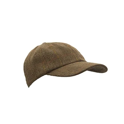 Image of WALKER AND HAWKES Derby Tweed Shoulden Baseball Cap One Size Brown