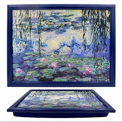 Image of The Leonardo Collection LP48102 Monet Water Lilies Cushioned Lap Tray