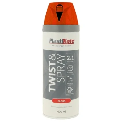 Image of Plasti kote Premium Spray Paint Gloss 400ml Bright Red