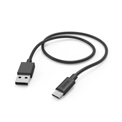 Image of Hama USB A to C Charging Cable 1 Metre Black