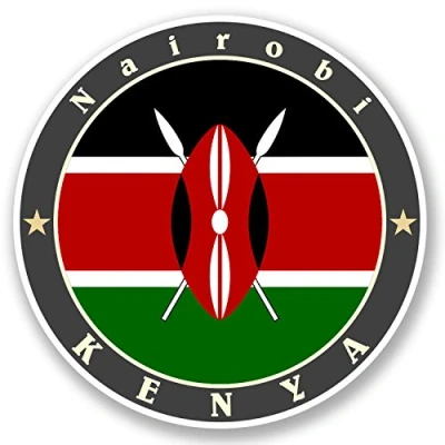 Image of 2 x 10cm Kenya Vinyl Sticker Bike Laptop Car Flag Luggage Travel Tag Fun #5186 (10cm 10cm)