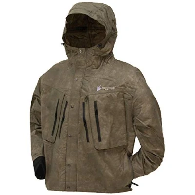 Image of FROGG TOGGS Men&#039;s Tekk Toad Breathable Waterproof Rain/Wading Jacket, Stone, X Large