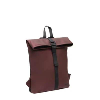 Image of New Rebels Mart Los Angeles Rolltop Backpack Mini Unisex Adult, Metallic Burgundy, 27x8x33cm, Casual