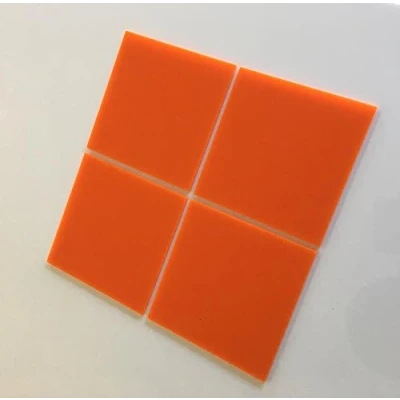 Image of Super Cool Creations Square Tiles, Orange Pack of Ten 4cm x