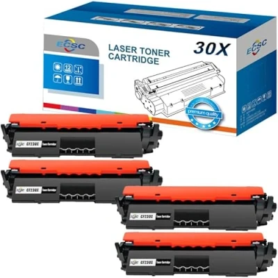Image of ECSC Toner Cartridge CF230X For Printer, Compatible With HP LaserJet Pro M203 Series M203dn M203dw M220 MFP M227 M227fdn M227fdw M227sdn (Black, 4 Pack)