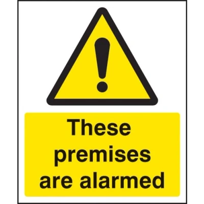 Image of Security Signs These premises are alarmed Rigid Plastic