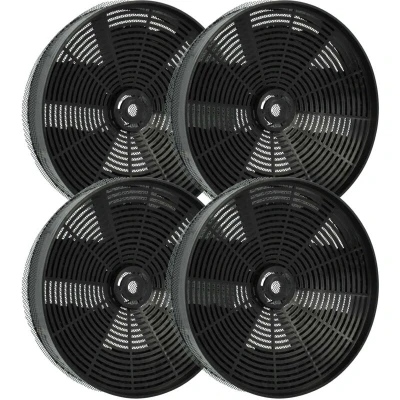 Image of vhbw 4x Activated Carbon Filter compatible with Alno AD 60 94264099700, ADE2050B 94264001700 Extractor Hood 17.3 cm, Mesh Cover
