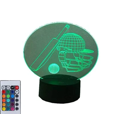Image of SANNELCHEL 3D Cricket LED RGB Night Light, Touch 7 Colour Changing Desk Table, USB Lamp for Children, Novelty Home Decor