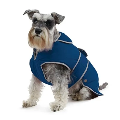 Image of Ancol Muddy Paws All Weather Stormguard Coat . Navy Blue. Size Small ( Length 30 cm, up to 52cm girth)