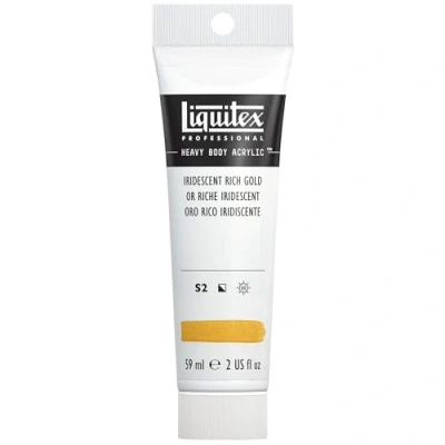 Image of Liquitex 1045235 Professional Heavy Body Acrylic Paint 59 ml Tube, Iridescent Rich Gold