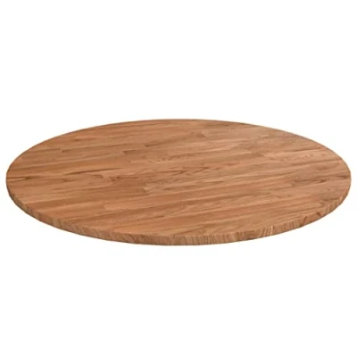 Image of vidaXL Solid Wood Oak Round Table Top Light Brown Ø50x1.5 cm Treated