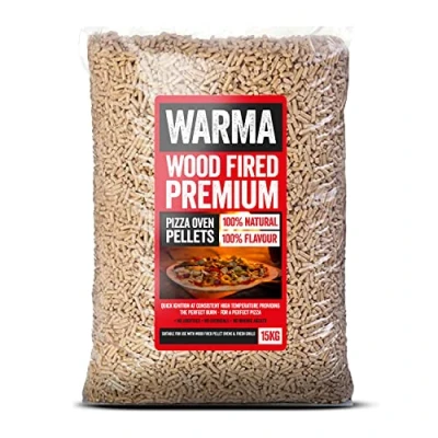 Image of 15kg Bag Warma Eco Premium Pizza Oven Wood Pellets 100% Natural Easy to Light Suitable for Ooni Uuni Ninja Nero Dellonda Outdoor Garden Cooking Pellet Operated Stoves Fired Grill Ovens
