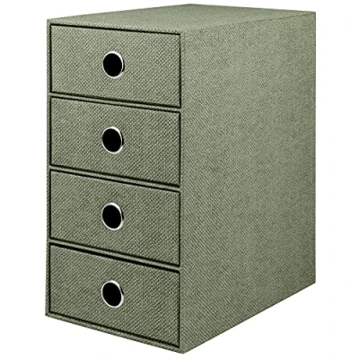 Image of Rössler S.O.H.O. 4 Drawer Box for with Finger Hole, Special Line, Sage,1524452674