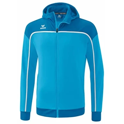 Image of Erima Men&#039;s Change Training Jacket with Hood, Curacao/Mykonos/White, M