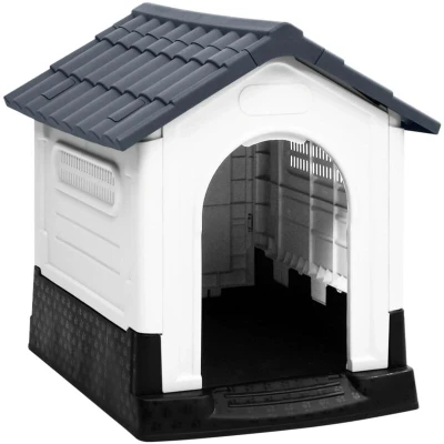 Image of vidaXL Dog House Grey 57x68x66 cm Polypropylene