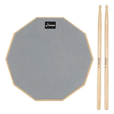 Image of Donner Practice Pad Drum Übungspad 8 Zoll/20.32cm mit Drumsticks