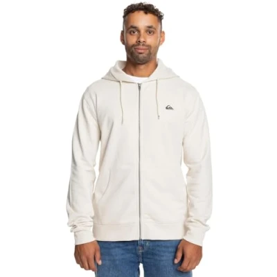 Image of Quiksilver Fleece with zipper BASIC HOOD ZIP YOUNG Men White M