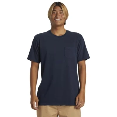 Image of Quiksilver Saltwaterpocket Basic Tshirt, Men&#039;s, Size: Medium, Dark blue