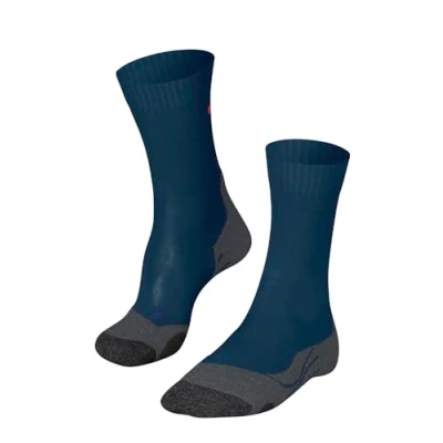 Image of FALKE Men&#039;s TK2 Explore Cool M So Lyocell Functional Yarn Thick Anti Blister 1 Pair Hiking Socks, Blue Pond 6598, 11 12.5