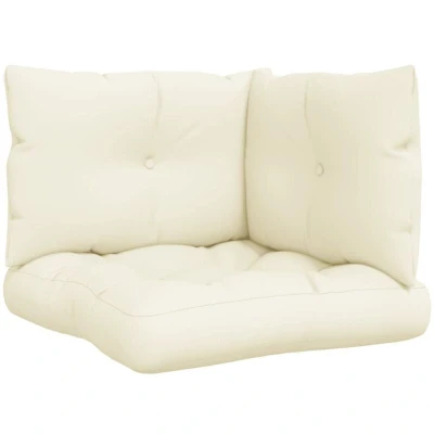 Image of vidaXL Pallet Cushions 3 pcs Cream Fabric