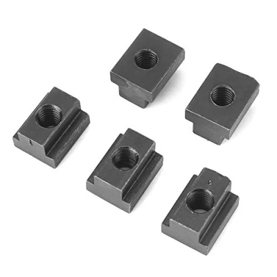 Image of TOPINCN T Slot Nuts M8/M10 Black Oxide Finish Threads Fit Into Slots In Machine Tool Tables(M8)