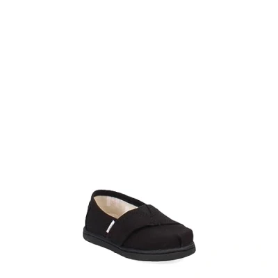 Image of TOMS Unisex Kids Tiny Alpargata Loafer Flat, Black, 1.5 UK