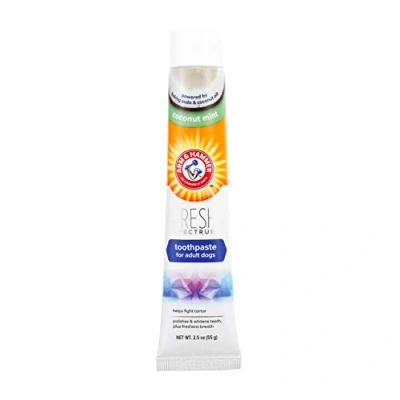 Image of ARM &amp; HAMMER Fresh Spectrum Coconut Mint Dog Toothpaste, 55g, Best Dental Care for Dogs, Enzyme Toothpaste with Oil, Removes Plaque Tartar, Freshens Breath, Easy to Use Pet Oral Hygiene