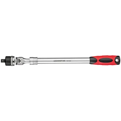 Image of Gedore Red Joint Telescopic Ratchet, switchable, 180 Swivel Ratchet Head, 1/2 inch, Ergonomic 2K Handle, Steel Tube, red/Black