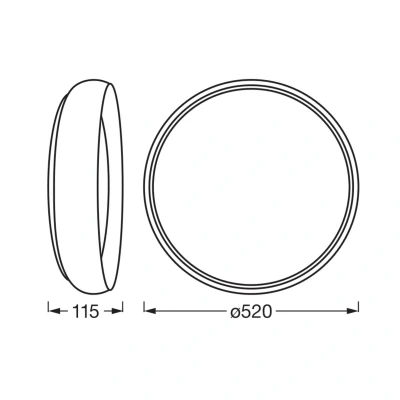 Image of LEDVANCE LED ceiling light Orbis Livia Ø 52 cm, grey, metal