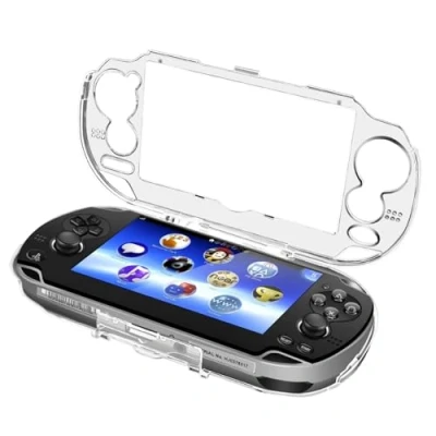 Image of TNP Products PS Vita 1000 Clear Hard Case Polycarbonate Full Cover for Sony PSV 1000, Snap in Protector with Display, Compatible Model