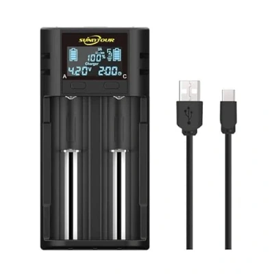 Image of Intelligent 21700 18650 Battery Charger,LCD Charger 21750 for 20700 22700 26650 26700 16340 (RCR123) 17650 17670 Ni MH/Ni Cd AA AAA Rechargeable
