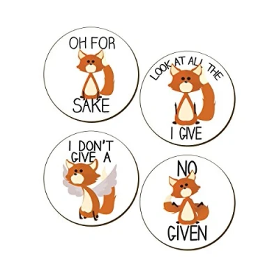 Image of Grindstore For Fox Sake 4 Piece Set Coaster 9.5x9.5cm