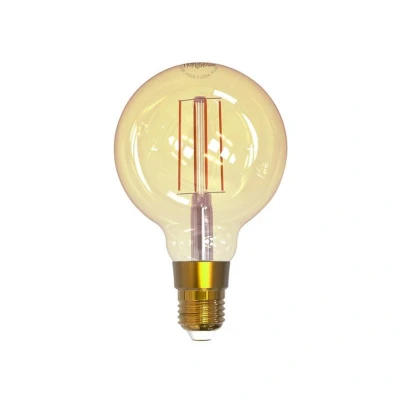 Image of Link2Home E27 Balloon WiFi LED Filament Lamp Smart Light Bulb Dimmable, Wide Spectrum White with Alexa and Google Voice Control