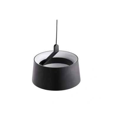 Image of LOOM DESIGN LED hanging light Cookie, black aluminium Ø 15 cm