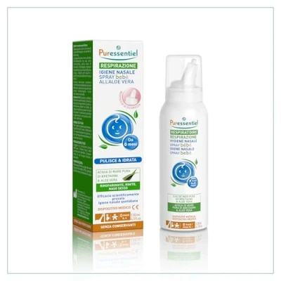 Image of Puressentiel Respiratory Baby Nasal Hygiene Spray with Aloe Vera 120ml