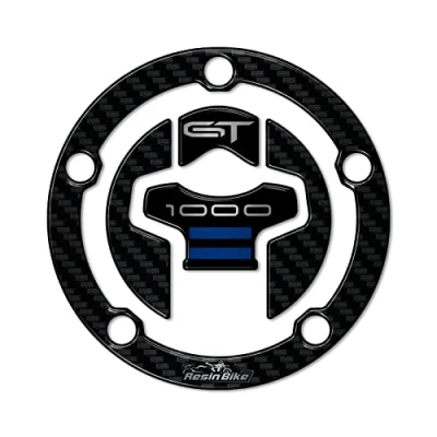 Image of Resin Bike Motorcycle 3D Stickers Compatible with Suzuki GSX S 1000 GT 2022 Blue Metal. Tank Cap Protection from Bumps and Scratches. Carbon Fiber Effect Gadget Moto